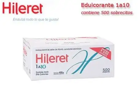 Edulcorante Hileret 1a10 en sobre 500 unidades