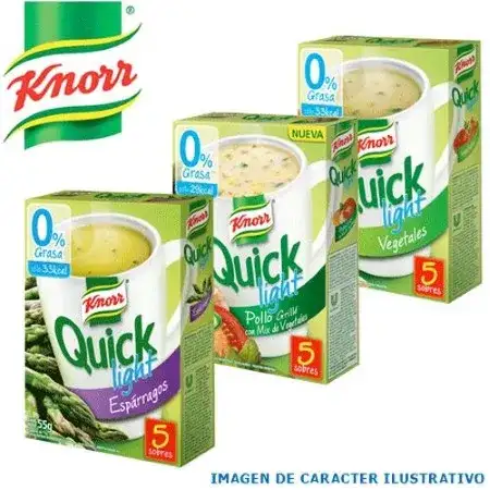 Sopa Knorr Quick instantanea 85 Grs 5 Sobres Vegetales