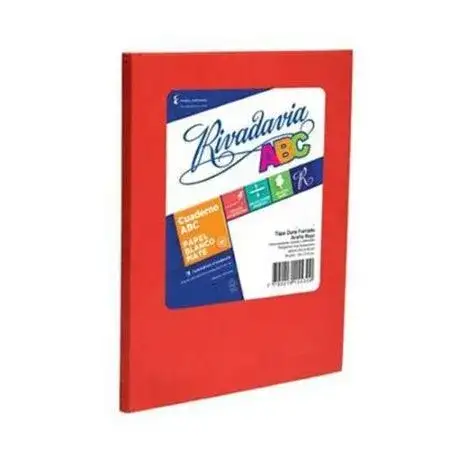 Cuaderno Rivadavia ABC Araña Rayado 21x27cm Rojo Tapa Dura Espiralado 60 hojas