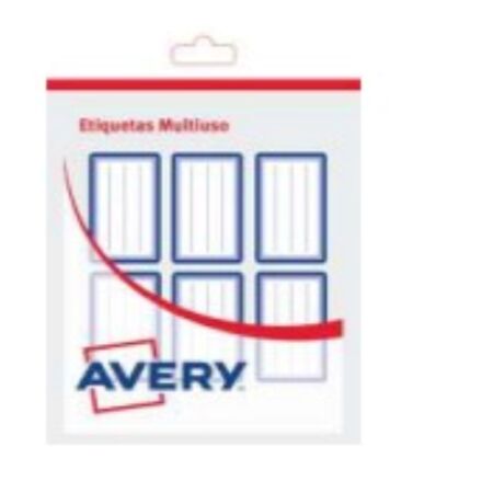 Etiquetas Escolares Avery Azul Pack 6 etiquetas x 3 planchas