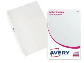 Folios Avery 50 micrones Oficio 10 unidades PPP