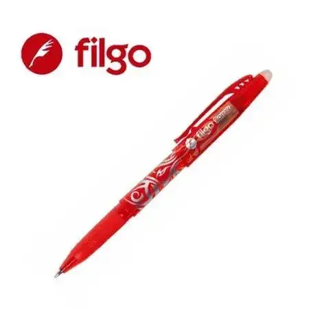 Lapicera Roller Filgo Borrax RT Borrable Retráctil 0,7mm Rojo