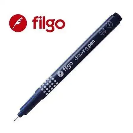 Estilógrafo Filgo Drawning Pen Descartable 0,2 mm Negro
