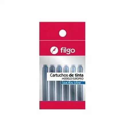 Repuesto Filgo para Pluma Azul x 6 unidades real lavable