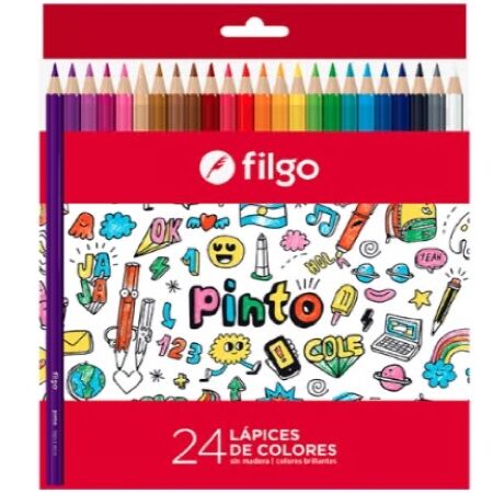 Lápices Filgo Pinto Largos 24 colores ecológico