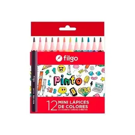 Lápices Filgo Pinto Cortos 12 colores ecológico