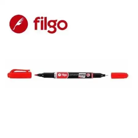 Marcador Filgo 42 Permanente Doble punta 0,4 y 1mm Rojo