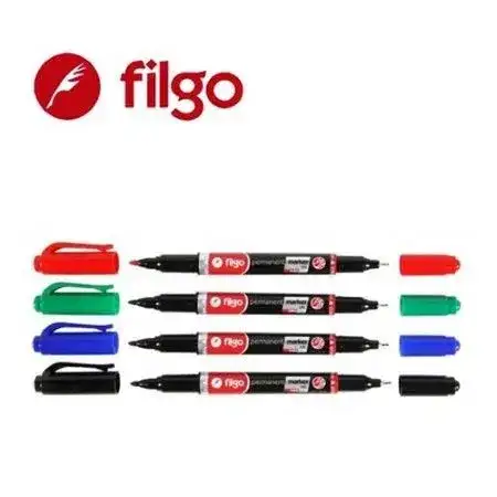 Marcador Filgo 42 Permanente Doble punta 0,4 y 1mm Azul