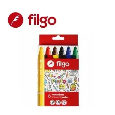 Marcadores Filgo Pinto Jumbo Gruesos 6 colores