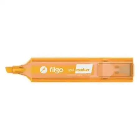 Resaltador Filgo Text Marker Flúo Chato Naranja