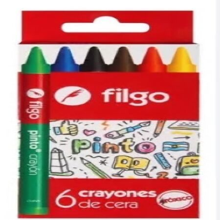 Crayones Filgo Pinto de cera 6 colores