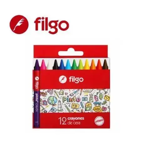 Crayones Filgo Pinto Jumbo de cera Grueso 12 colores