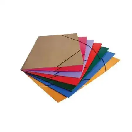 Carpeta 3 solapas Bropaco  Pressphan  Oficio Marrón Con elástico