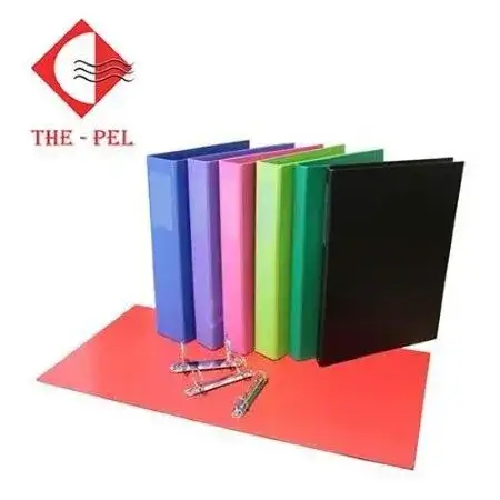 Carpeta con anillos The-Pel Entelado PVC A4 2 x Ø20mm D Azul