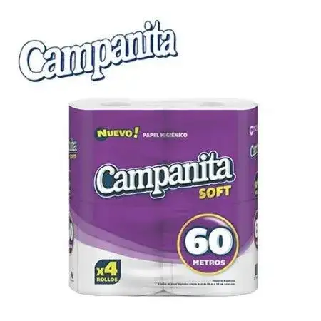 Papel higiénico Campanita Soft 60m 4 rollos hoja simple