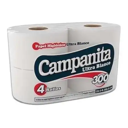 Papel higiénico Campanita Ultra Blanco 300m 4 rollos SH