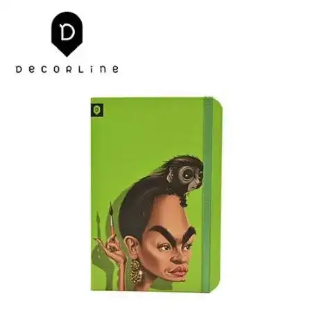 Libreta rayada A6 Decorline Frida  c/ elástico