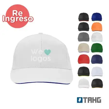 Gorro TAHG 144 c/velcro Blanco Azul Gabardina 60z