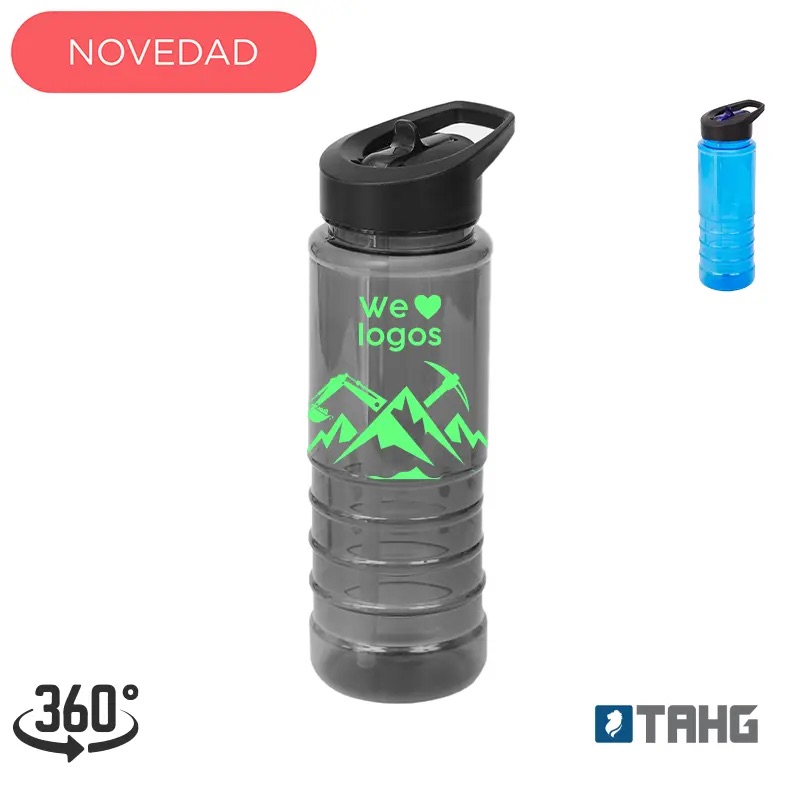 Botella Like Negro Negro Plastico