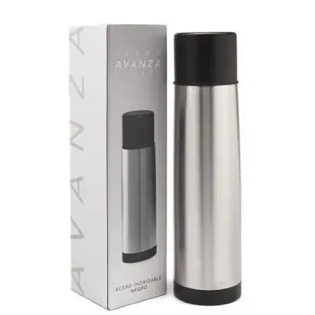Termo AVANZA 1Lt. Blanco Negro A.Inox/Hier