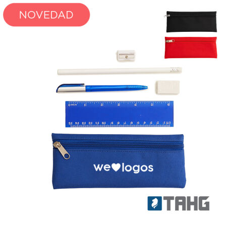 Set stationery Aptitude Rojo Plastico