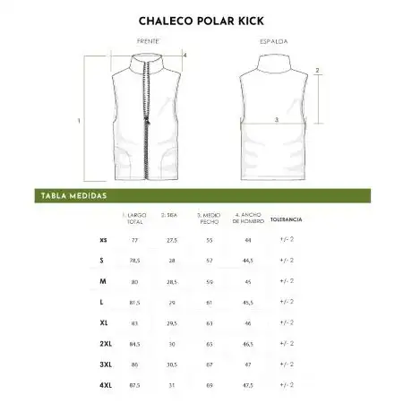 Chaleco Polar Kick X Large Azul