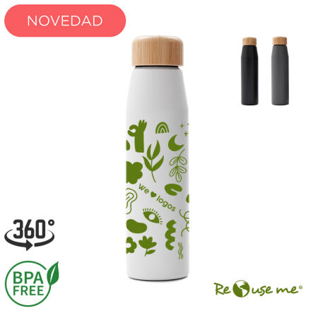 Botella FLUMEN Negro Negro Vinilo