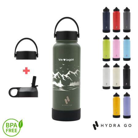 Botella Hydra Go 1000 ml Verde Lima Negro Acero