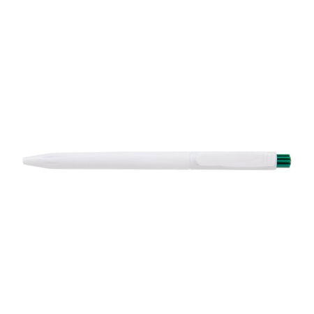 Boligrafo NOLAN Tinta Azul Blanco Sin Grip Clip Azul