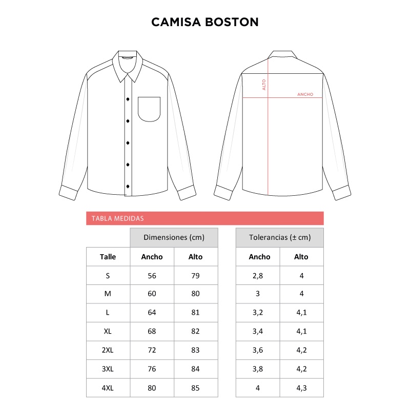 Camisa Boston Hombre/Unisex 3 X Large Celeste Algodon/Poliest