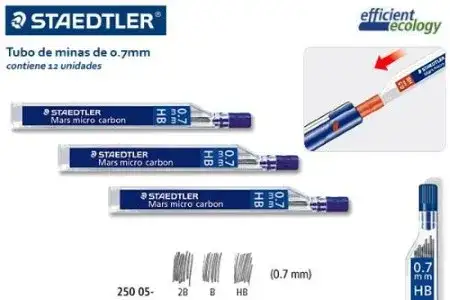 Minas 0,7mm 2B Staedtler   estuche x 12