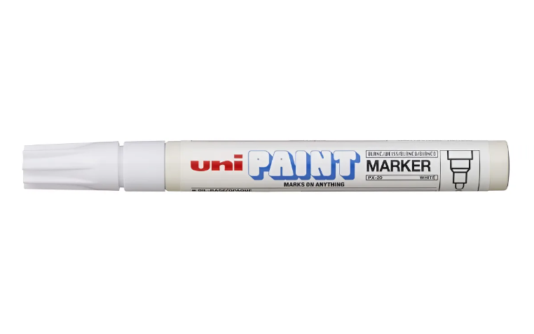 Marcador Uni Paint PX-20 Permanente base esmalte Punta redonda 2,2-2,8mm Blanco -2