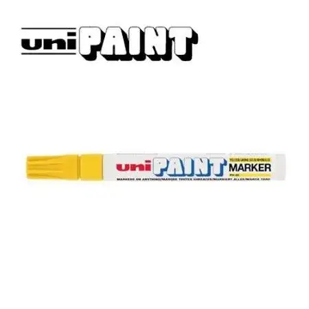 Marcador Uni Paint PX-21 Permanente base esmalte Punta fina 1mm Amarillo