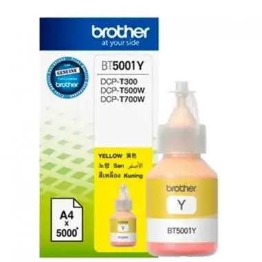 Botella de tinta color Amarillo BROTHER BT5001Y