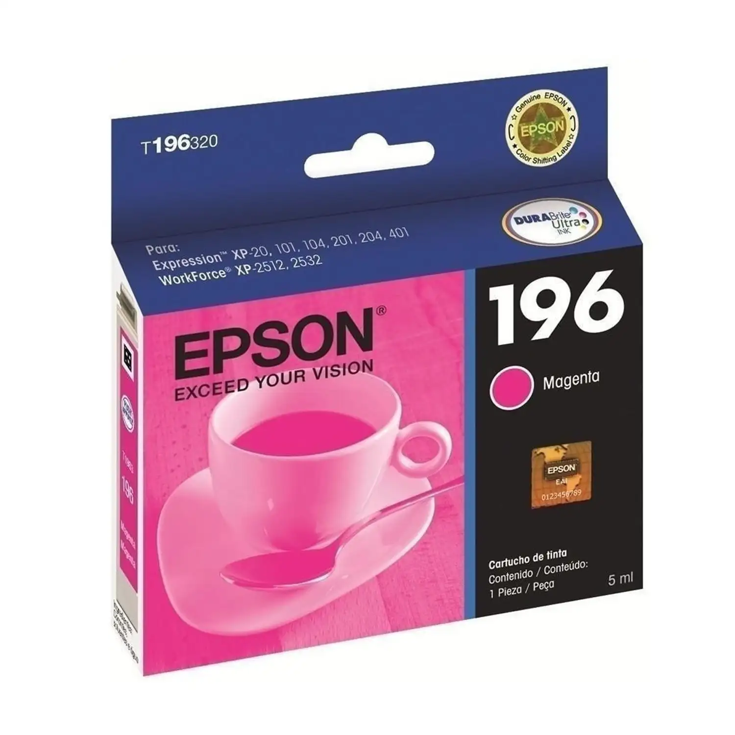 Cartucho de tinta 196 de alta capacidad Magenta EPSON T196320-AL