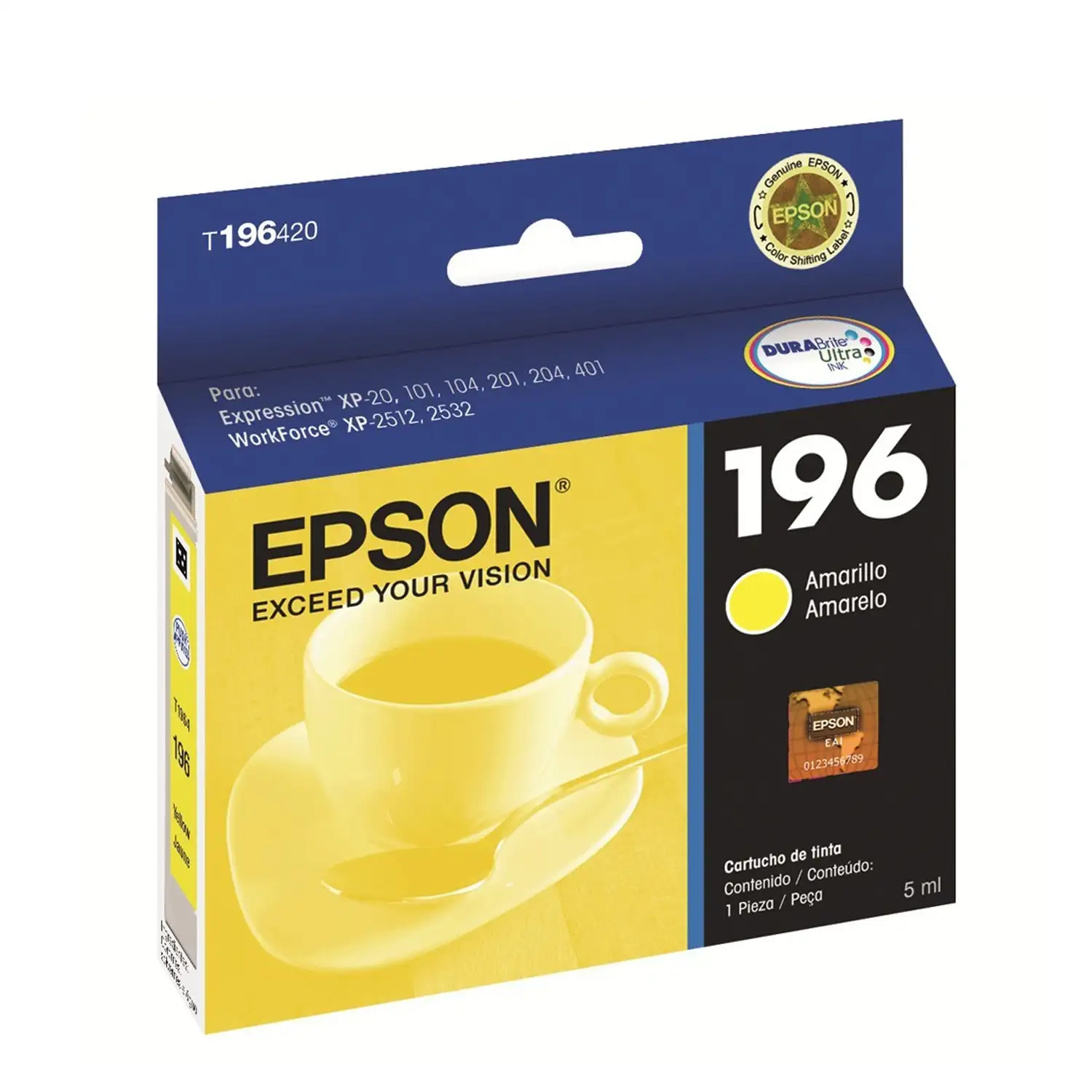 Cartucho de tinta 196 de alta capacidad Amarillo EPSON T196420-AL