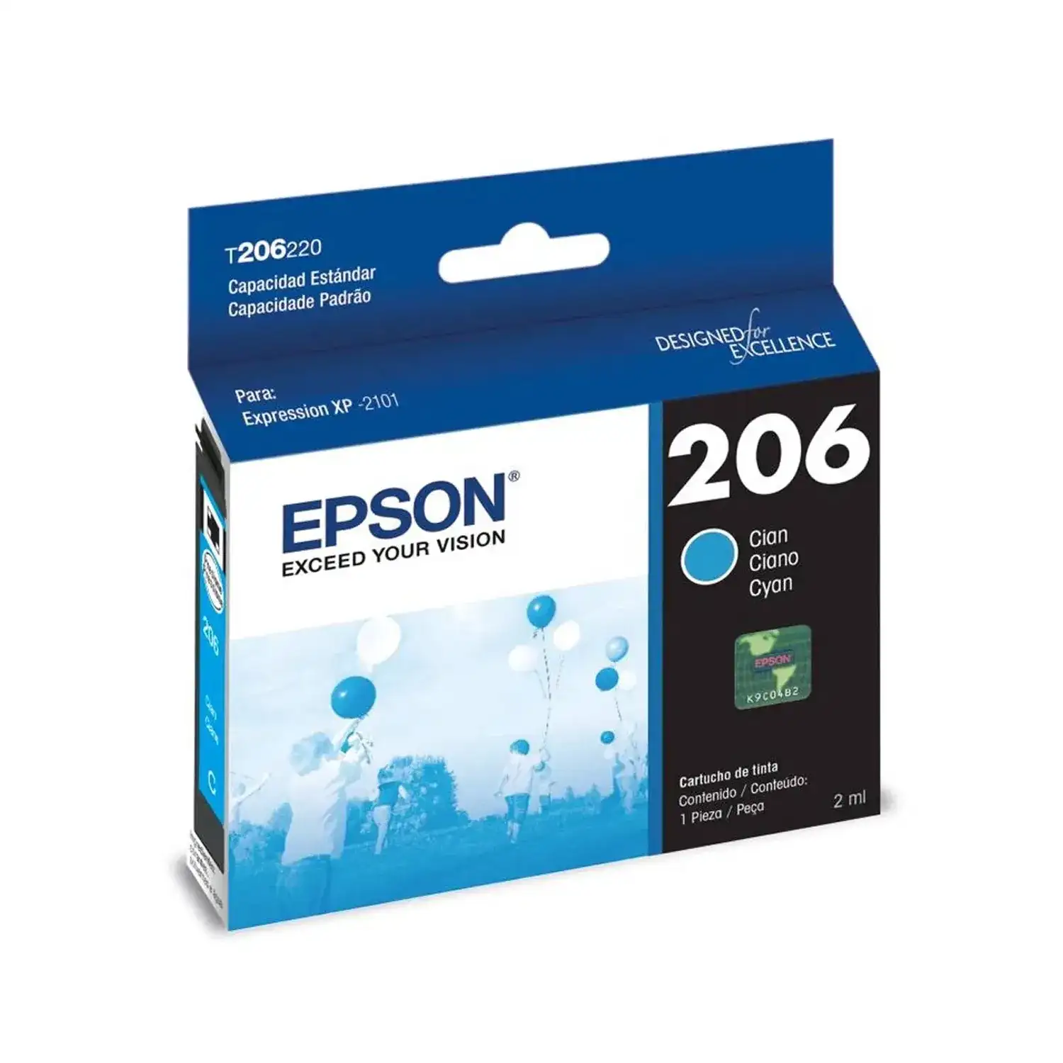 Cartucho de tinta XPRESSION XP-2101 Cian EPSON T206220-AL