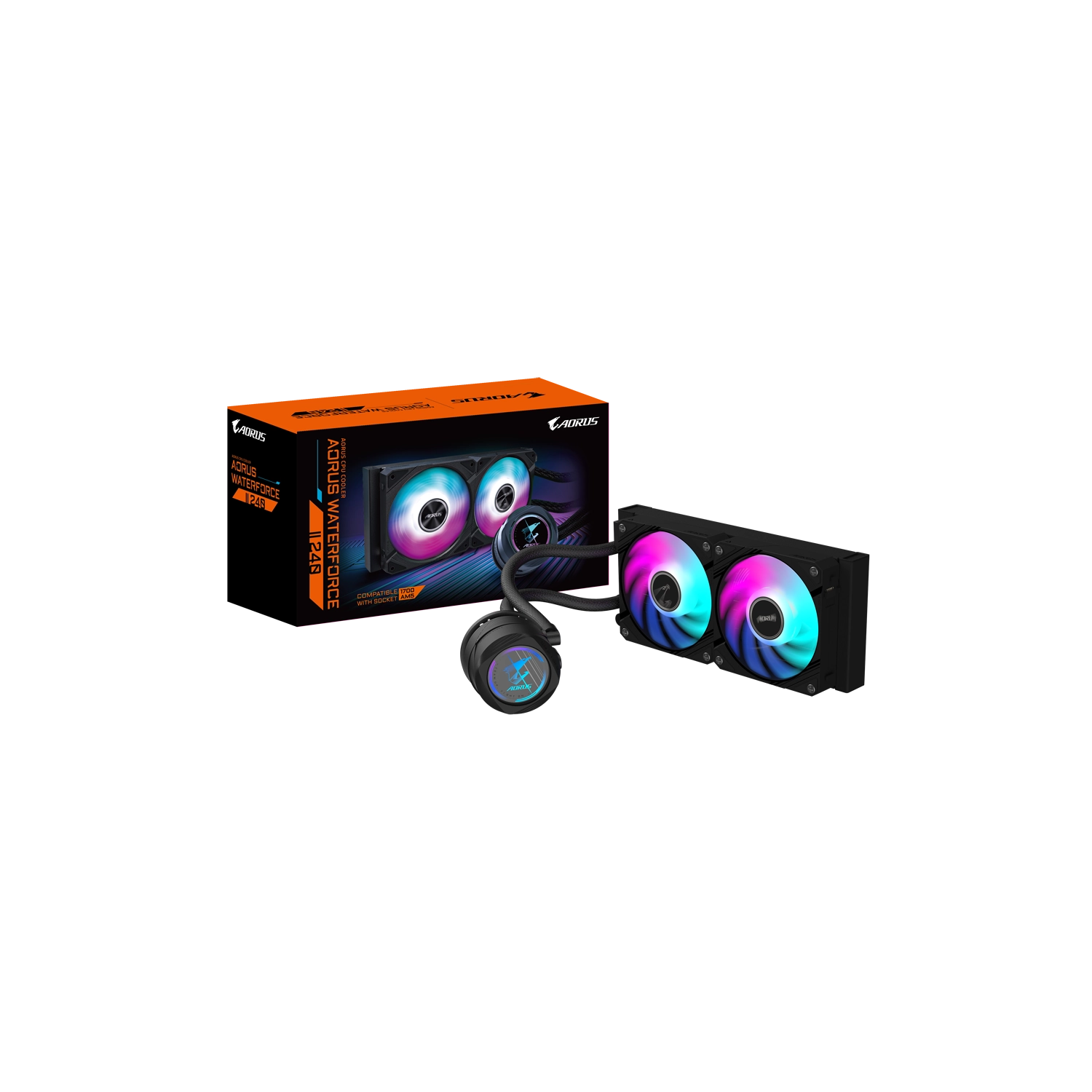 COOLER AORUS WATERFORCE II 240 ARGB INTEL AMD GIGABYTE GP-AORUS WATERFORCE II 240