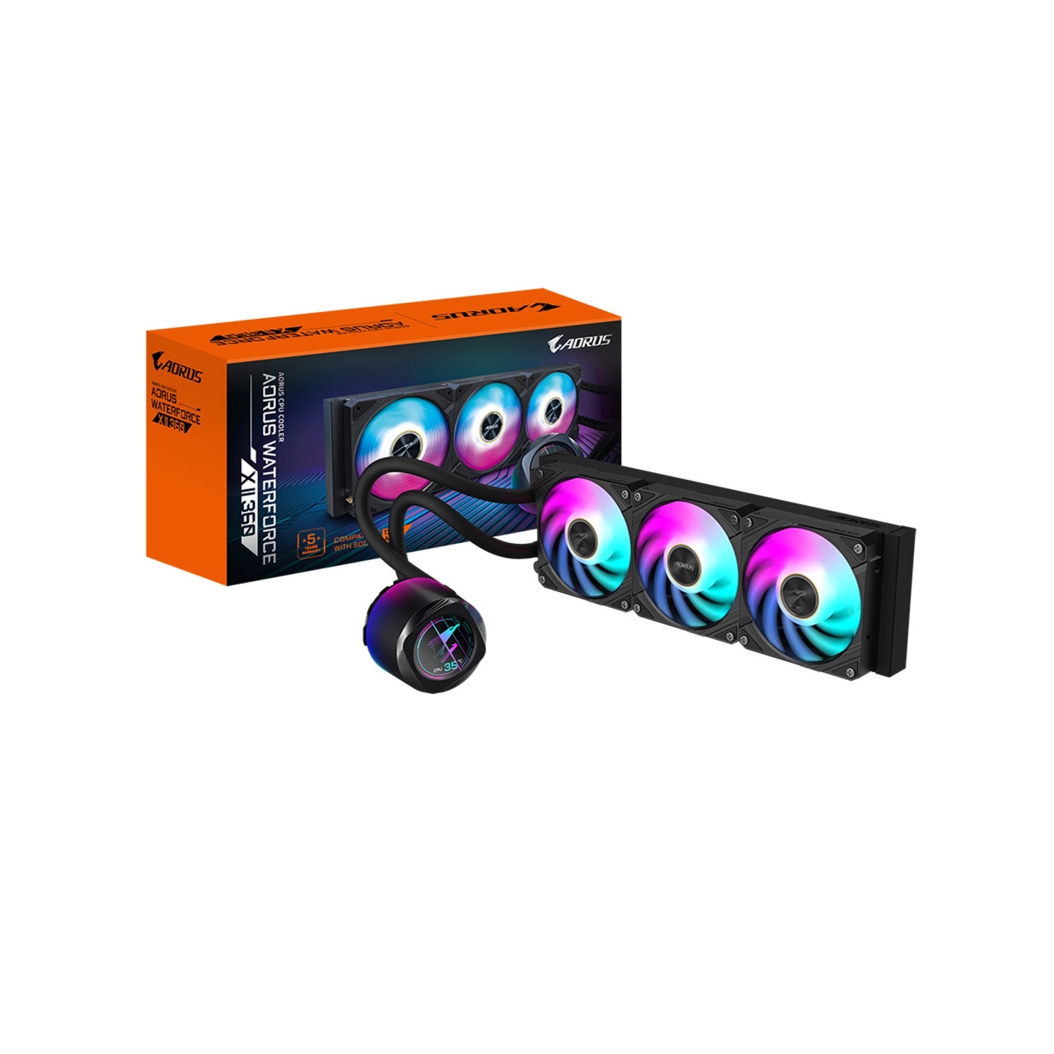 COOLER AORUS WATERFORCE X II 360 LCD GIGABYTE GP-AORUS WATERFORCE X II 360