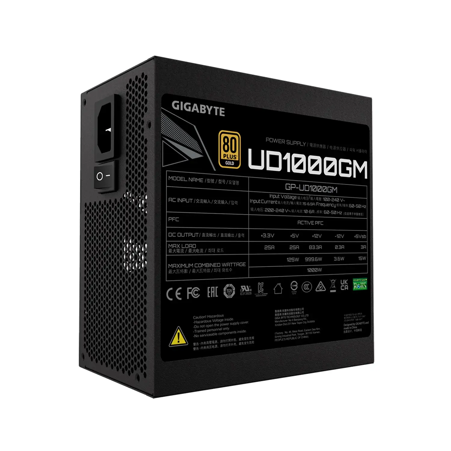 Fuente Gigabyte UD1000GM 80 Gold Plus Modular PG5 GIGABYTE GP-UD1000GM PG5 -6