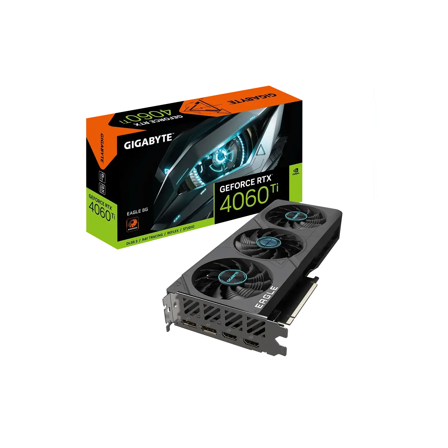 Placa GeForce RTX 4060 Ti EAGLE 8G GIGABYTE GV-N406TEAGLE-8GD