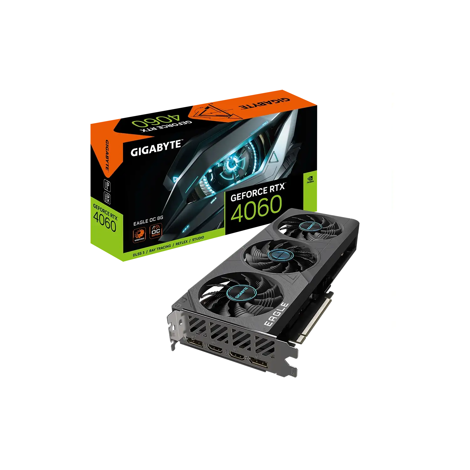 Placa GeForce RTX 4060 EAGLE OC 8G GIGABYTE GV-N4060EAGLE OC-8GD