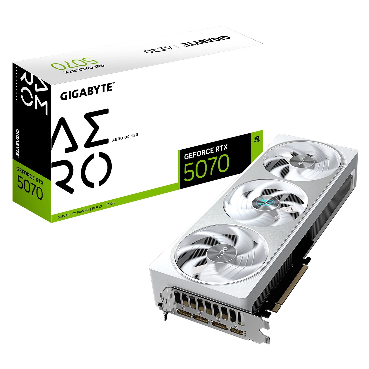 Placa de Video GIGABYTE GeForce RTX 5070 AERO OC 12G GIGABYTE GV-N5070AERO OC-12GD