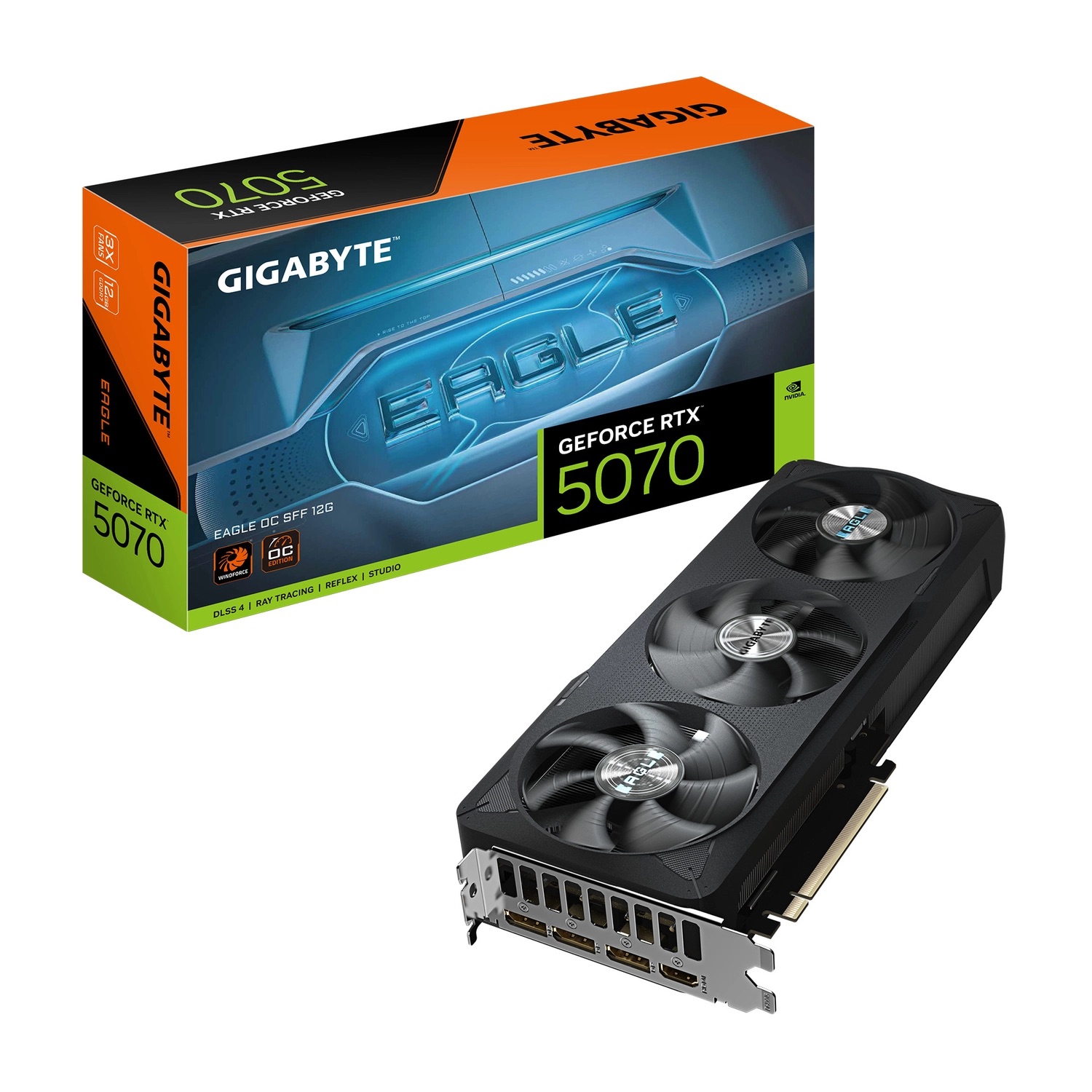 Placa de Video GIGABYTE GeForce RTX 5070 EAGLE OC SFF 12G GIGABYTE GV-N5070EAGLE OC-12GD