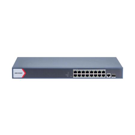 Switch Hikvision 16 puertos Gig POE 1 RJ45 1 Opt HIKVISION DS-3E1518P-EI/M