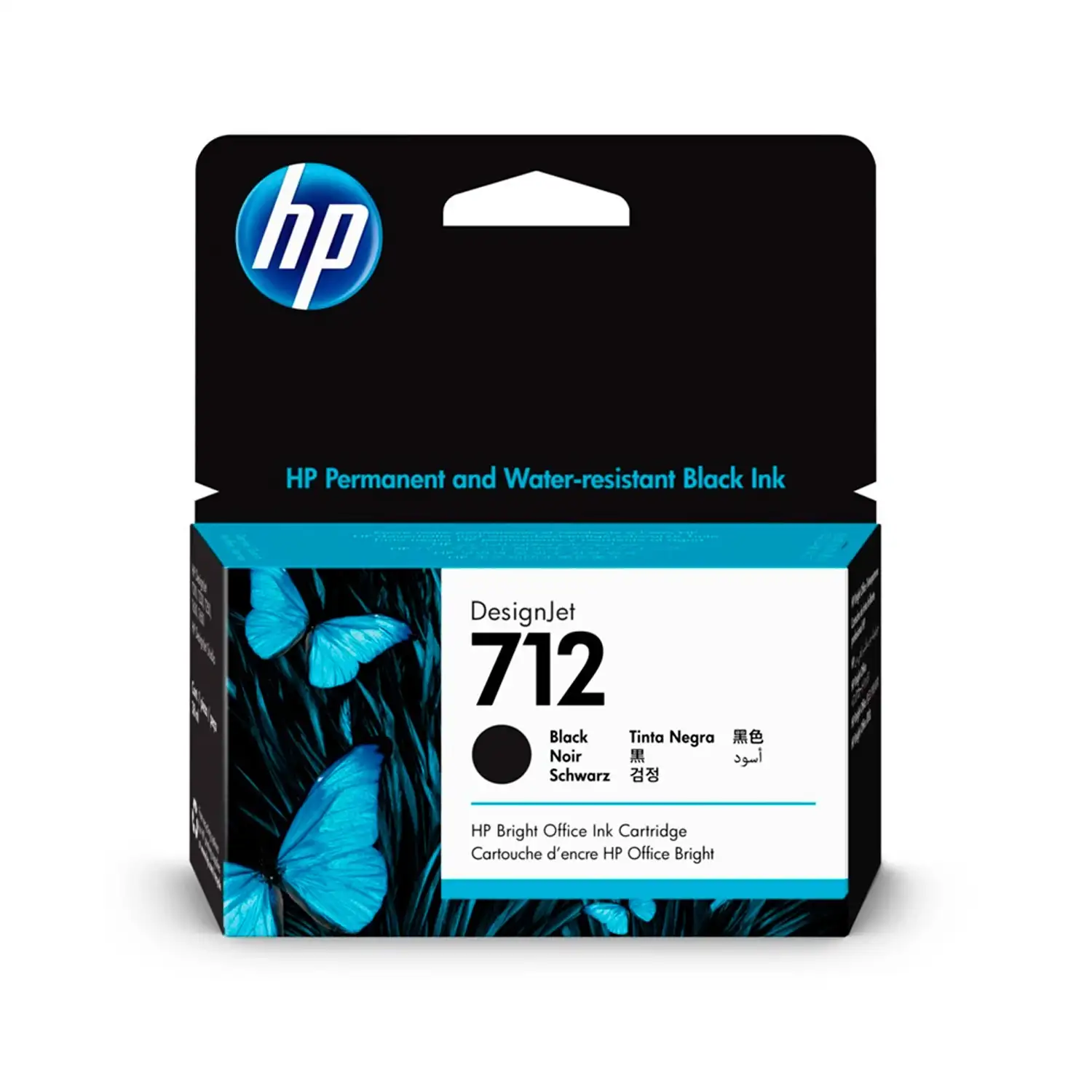 Cartucho de tinta HP DesignJet 712 negro plotter d HP 3ED70A