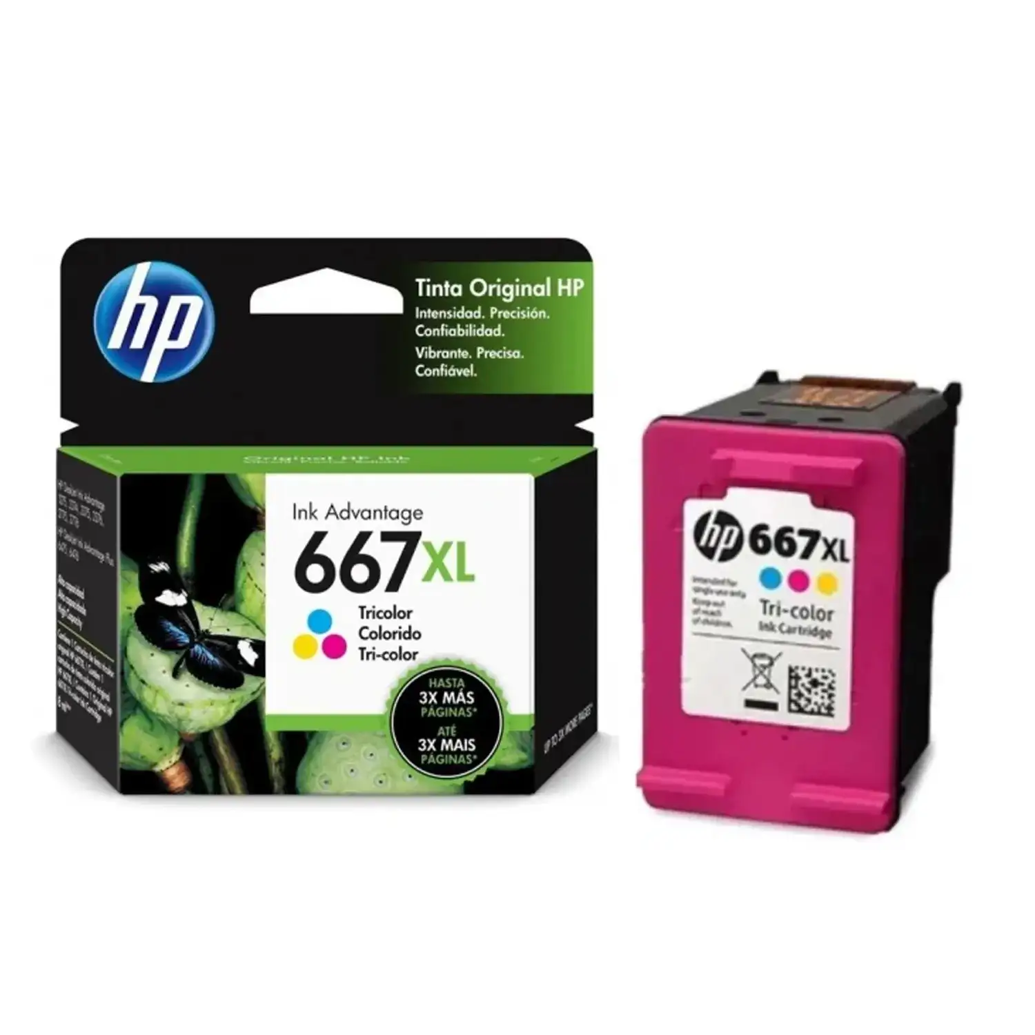 Cartucho de tinta 667XL Tricolor HP 3YM80AL