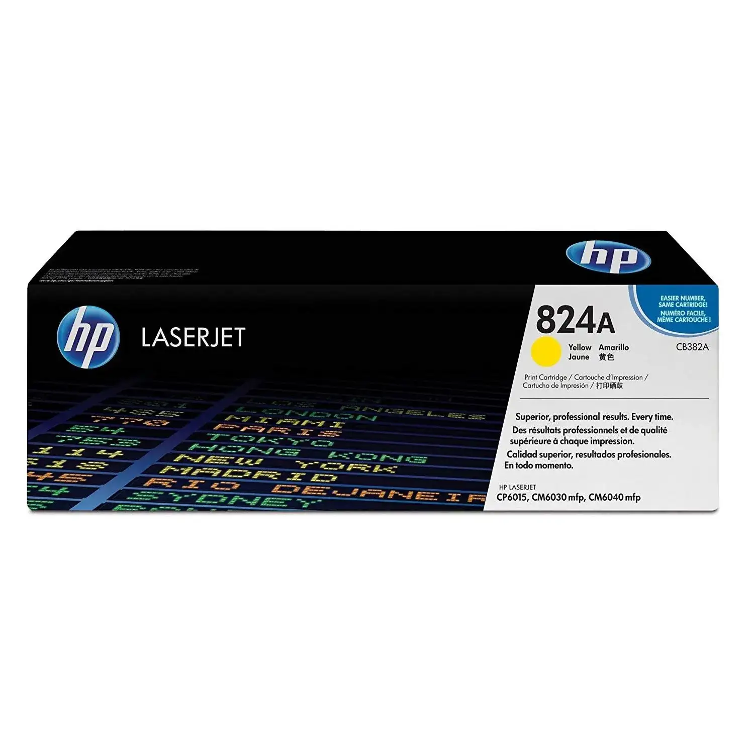 Cartucho de toner 824A Amarillo HP CB382A