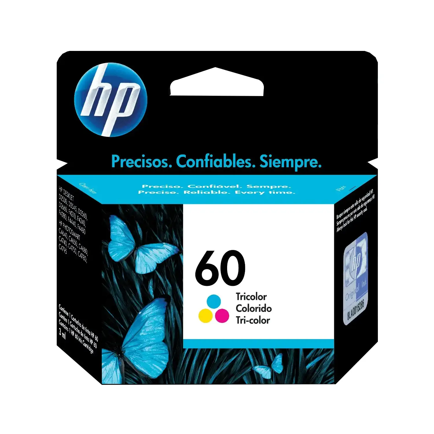 Cartucho de tinta 60 Tricolor HP CC643WL