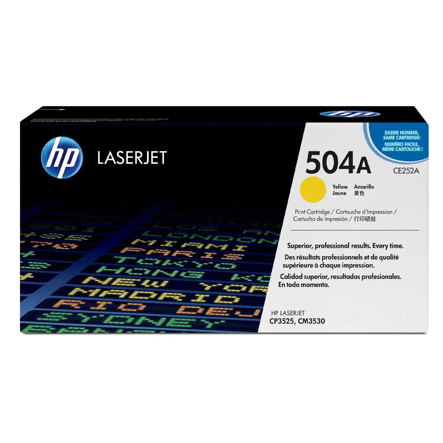 Cartucho de toner 504A Amarillo HP CE252A